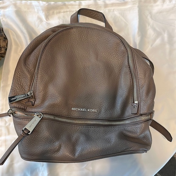 Michael Kors Brown Leather Backpack - Picture 1 of 5